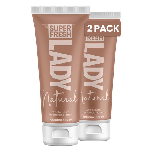 Super Fresh Lady Parts Natural Deodorant for Women Aluminum Free Odor Control for Privates Underboobs Thighs Armpits Skinfolds Jasmine Rose Scent Long Lasting Freshness for Sensitive Care 2 Pack