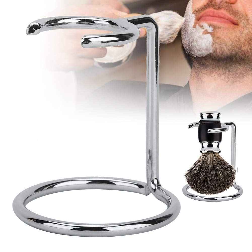 MAVIS LAVEN Stainless Steel Universal Men Shaving Brush Holder Safety Shaving Brush Holder Stand Storage Shaver Kit Organizer