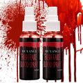 2 PCS Washable Fake Blood Spray,Halloween Fake Blood Splatter, Liquid Blood for Clothes,Skin and Eye Drops,Squirt Fake Blood Makeup for Vampire Monster Zombie Bride and Costumes,100g(3.53 Oz)