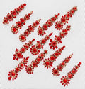 13 Long Crystal Bindis Handmade Face Jewels for Bridal & Party