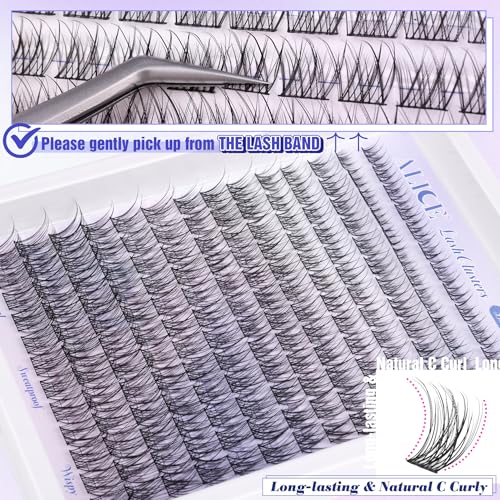 Natural Wispy Lash Clusters - 168pcs DIY Eyelash Extensions 8-16mm