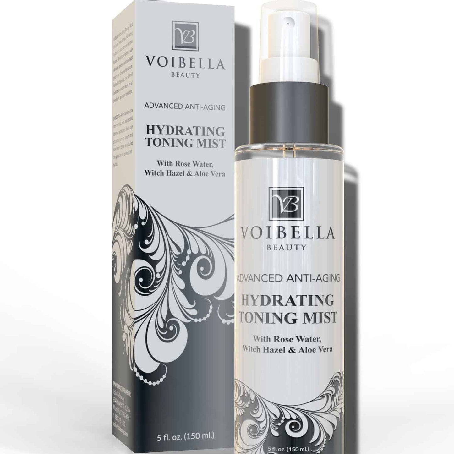 Organic Hydrating Toner for Face Anti-Aging - Rose Water, Witch Hazel & Aloe Vera Toning Facial Mist for Women. Natural Skin Moisturizing Rosewater Spray. Oil Free, Pure, Fresh & Pore Tight