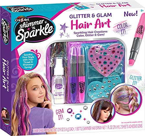 Shimmer 'n Sparkle Glitter Hair Chalk Pens & Spray Kit