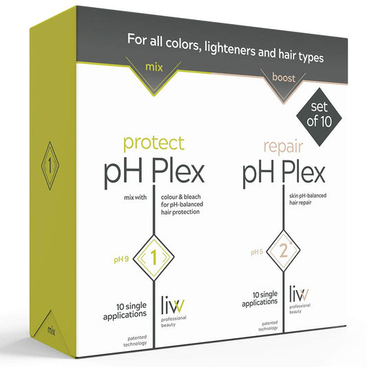 Value Pack 10 Double Sachets of pH Plex 1 protect & 2 repair - Hair Care Set for Protection & Repair with Color and Bleach | Repairs damaged hair | For all hair types | Professional results at home