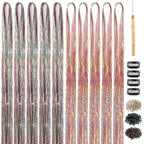 Hair Tinsel Kit 20 Colors with Tools - 4650 Strands