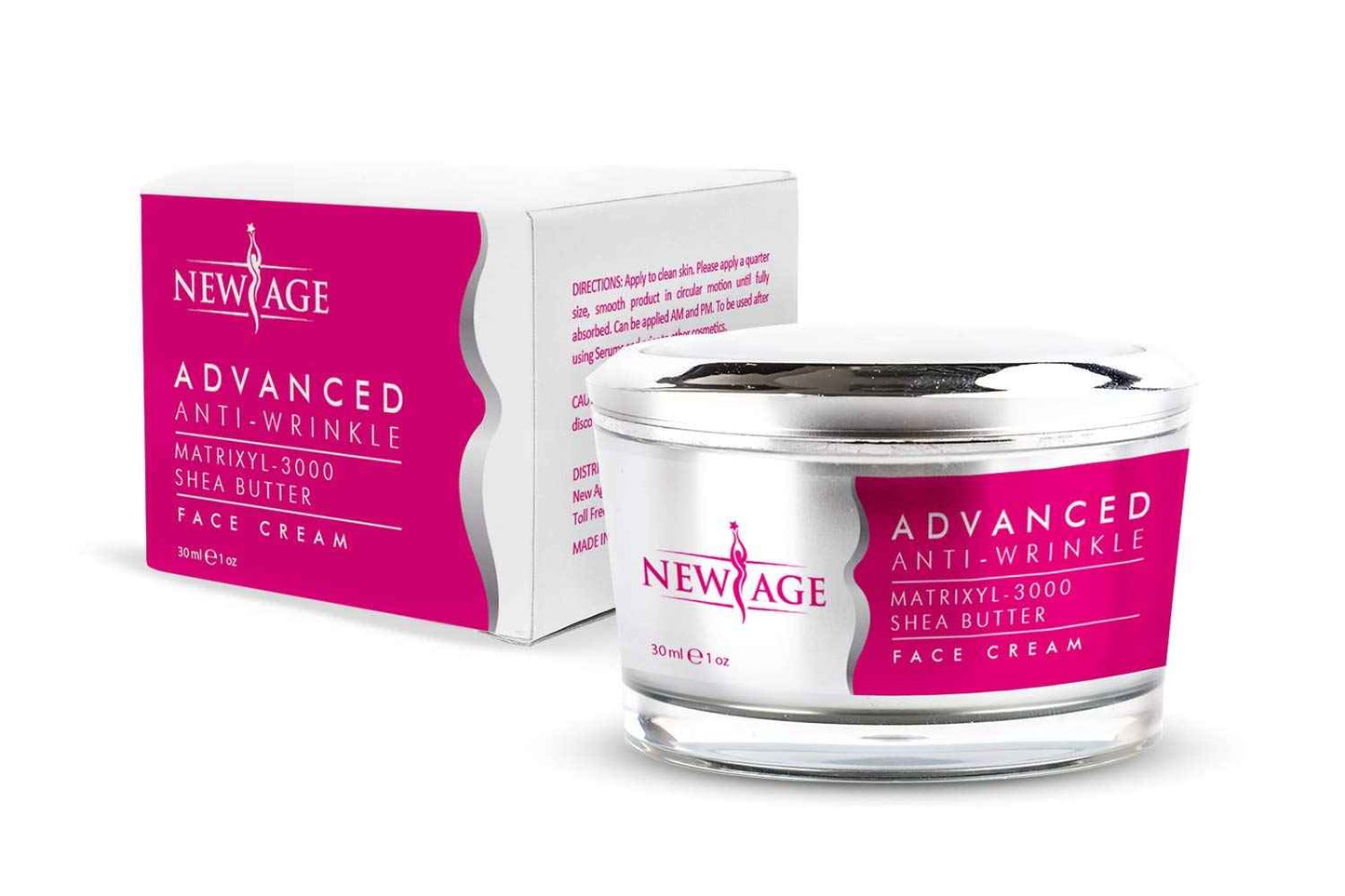 New Age Skin Care Beauty Box (Set of 3) Gift Set Vitamin C And Hyaluronic Kit Eye Serum Neo Hydrate Gold Face and Neck Serum Advanced Anti-Wrinkle Cream Anti Aging Retinol Moisturizer