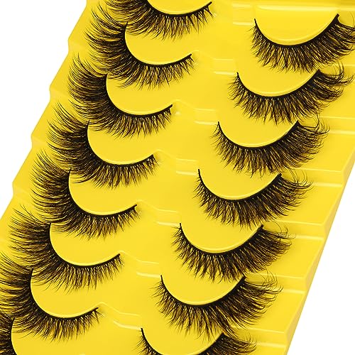 Fox Eye False Eyelashes - 9 Pairs Wispy Mink Lashes