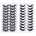 FARRED Eyelashes False Lashes Silk Faux Mink Lash 8D Fluffy Eyelash 10 Pairs Pack Short Lashes