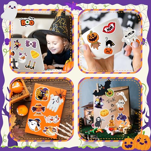 Halloween Stickers 100 PCS - Party Favors Bulk Classroom Crafts