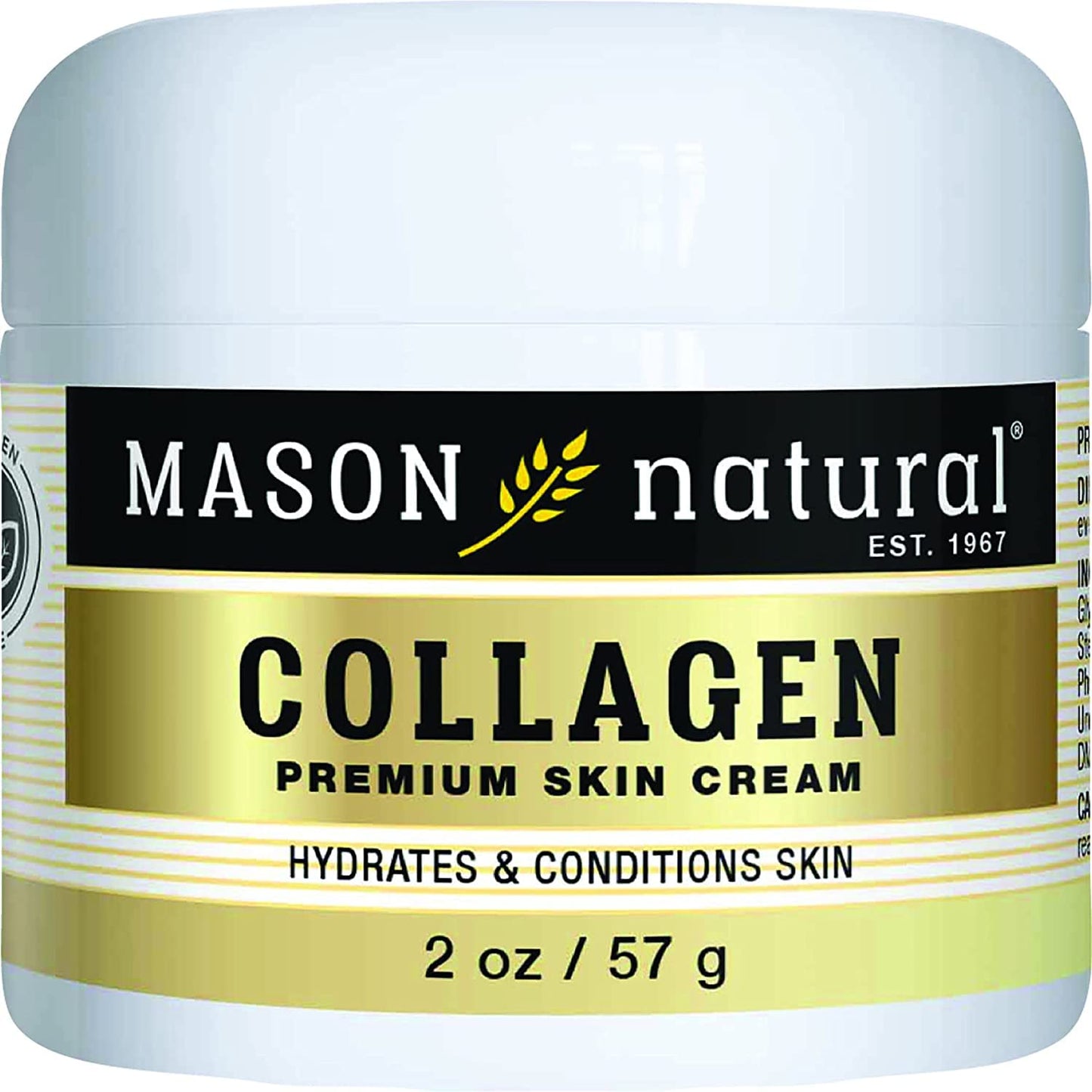 MASON NATURAL Collagen Premium Skin Cream - Anti Aging Face and Body Moisturizer, Intense Skin Hydration and Firmness, Pear Scent, Paraben Free, 2 OZ (3-Pack)