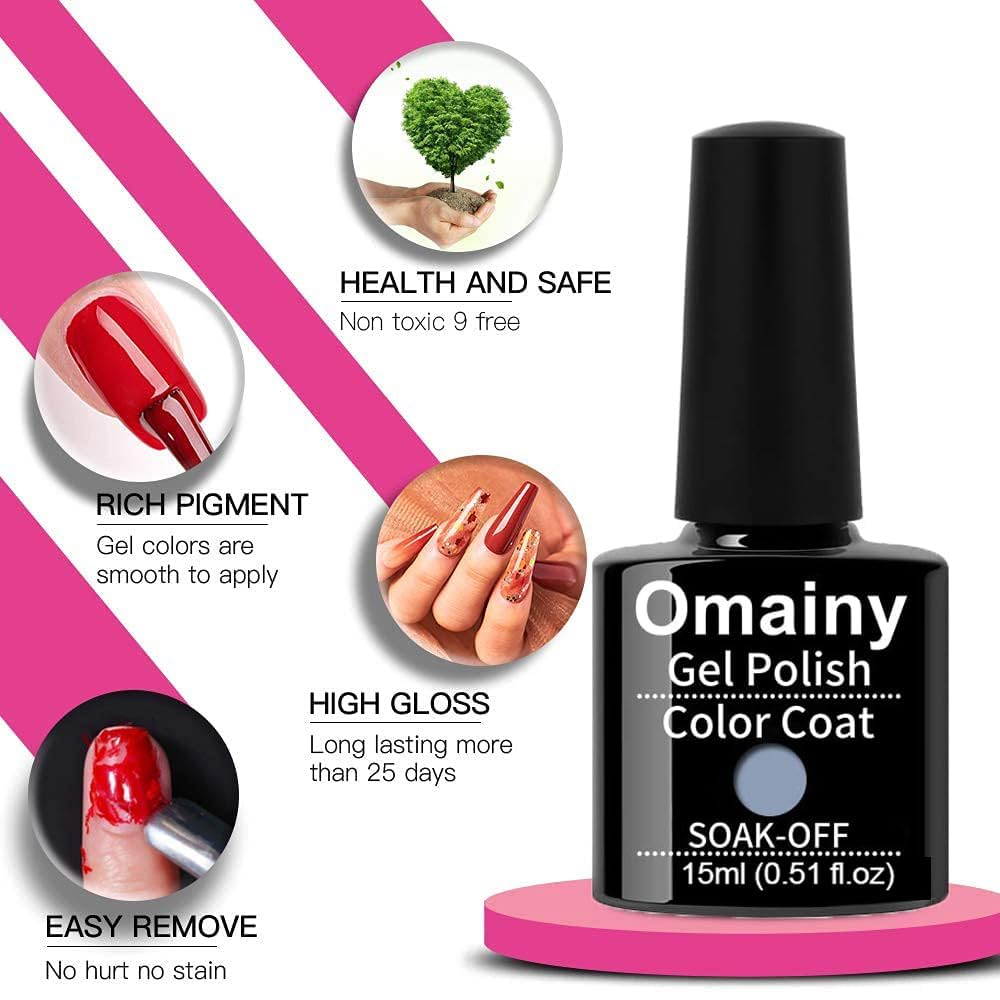 Omainy Gel Nail Polish 15ML,Color Changing Gel Nail Polish,Mood Changing Gel Nail Polish,Shellc Uv Gel Nail Polish,Temperature Color Changing Gel Polish With Gift Box