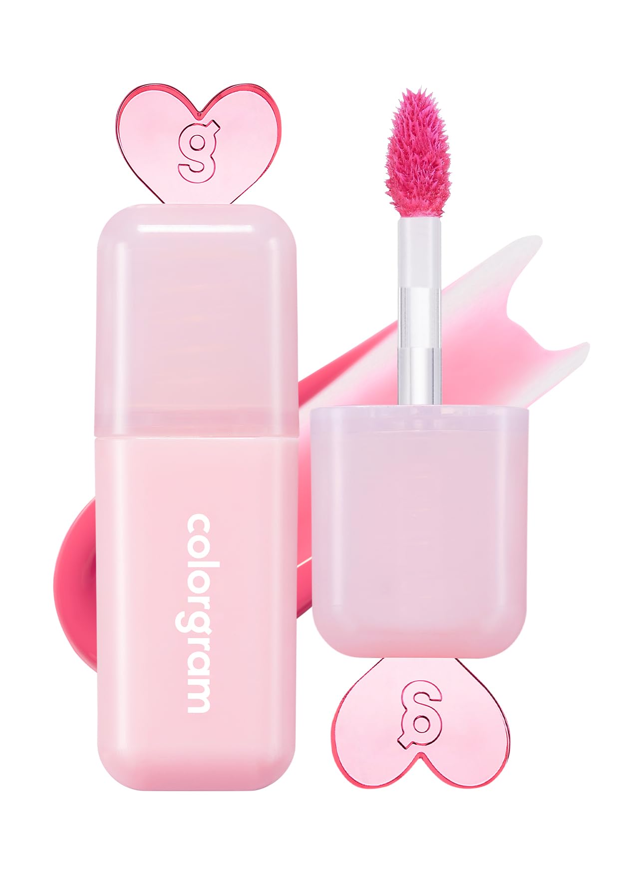 COLORGRAM Juicy Drop Tint 05 Pink Melon | Juicy Lip Gloss, Glowing Lip Stain with Fruity Colors, Buildable & Blendable, Highly Pigmented