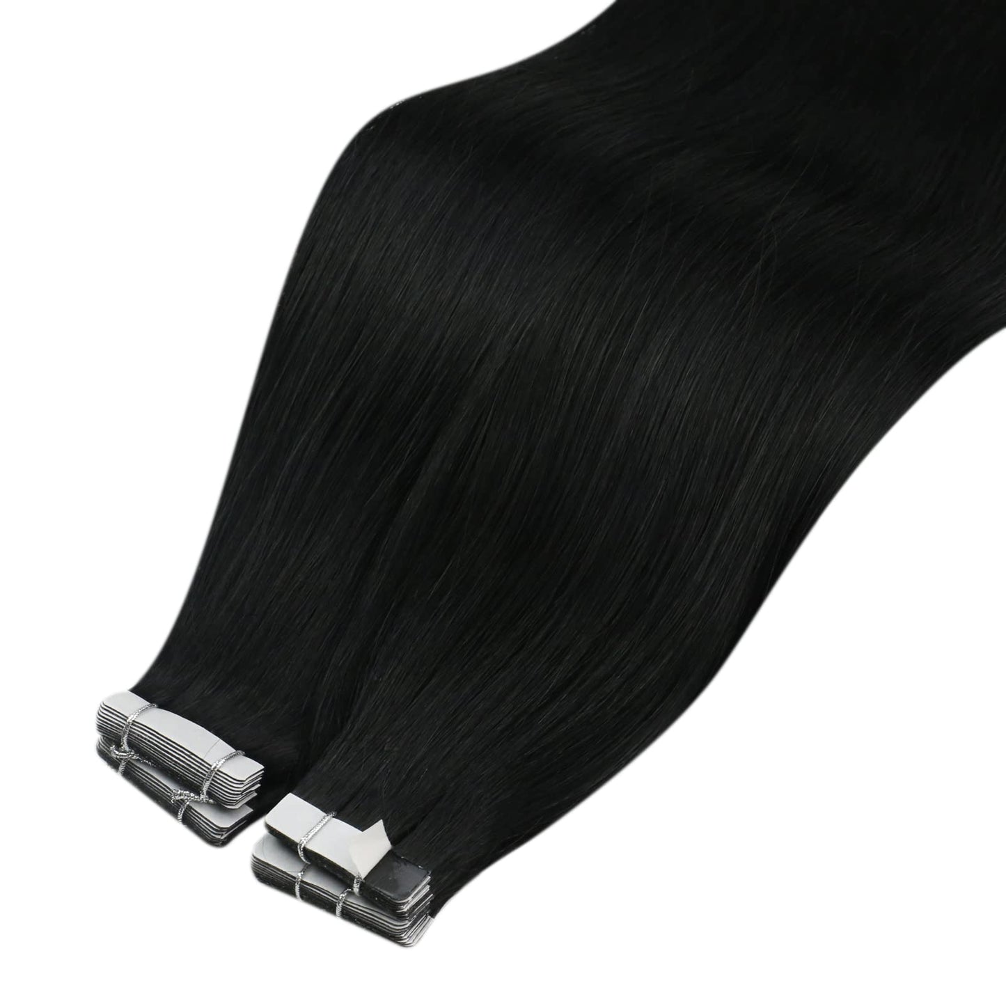 Sunny Black Tape in Hair Extensions Human Hair Jet Black Tape in Hair Extensions Real Human Hair Extensions Tape in Black Hair Extensions Real Human Hair 50g 20pcs 22inch