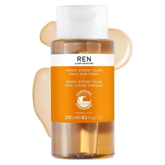 REN Clean Skincare AHA BHA Liquid Exfoliant for Face - Salicylic & Lactic Acid Exfoliator with Azelaic Acid Precursors, Radiance Exfoliating Toner, 8.5 Fl Oz