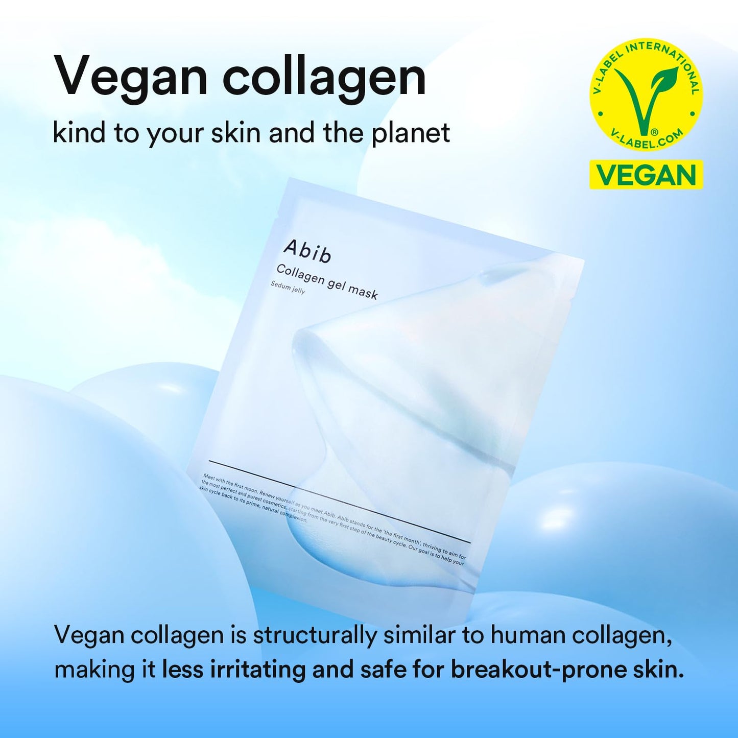 Abib Collagen Gel Mask Sedum Jelly 10 Sheets (Hydrating) I Korean Vegan Collagen, Cooling Hydrating Hyaluronic Acid Hydrogel Face Mask Skin Care