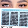 PHKERATA Wispy Lash Clusters Natural Eyelash Extensions C Curl (10-16mm, 36/54 Pcs)