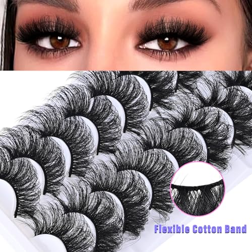25mm Mink Lashes - Dramatic Wispy D Curl Full Volume