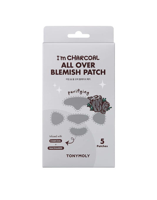 TONYMOLY I'm Charcoal All Over Blemish Patches, 5 Count