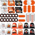 75 Pieces Basketball Team Gifts Set Includes 12 Pcs Makeup Bag 12 Ball Drawstring Bags 12 Hair Ties 12 Bracelets 12 Pcs Compact Mirror 12 Keychains(Orange Color,Basketball)