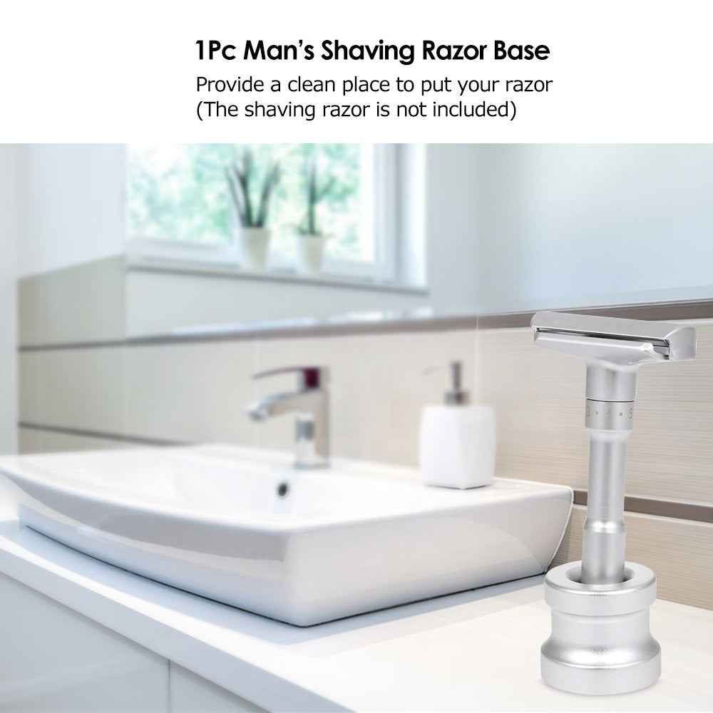Men's Shaving Razor Stand Holder Aluminum Alloy Safety Razor Base Stand Good Thanksgiving/Christmas Gift