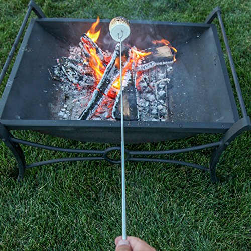 MalloMe Marshmallow Roasting Sticks - Smores Skewers for Fire Pit Kit - Hot Dog Camping Accessories Campfire Marshmellow 32 Inch Long Fork - 5 Pack