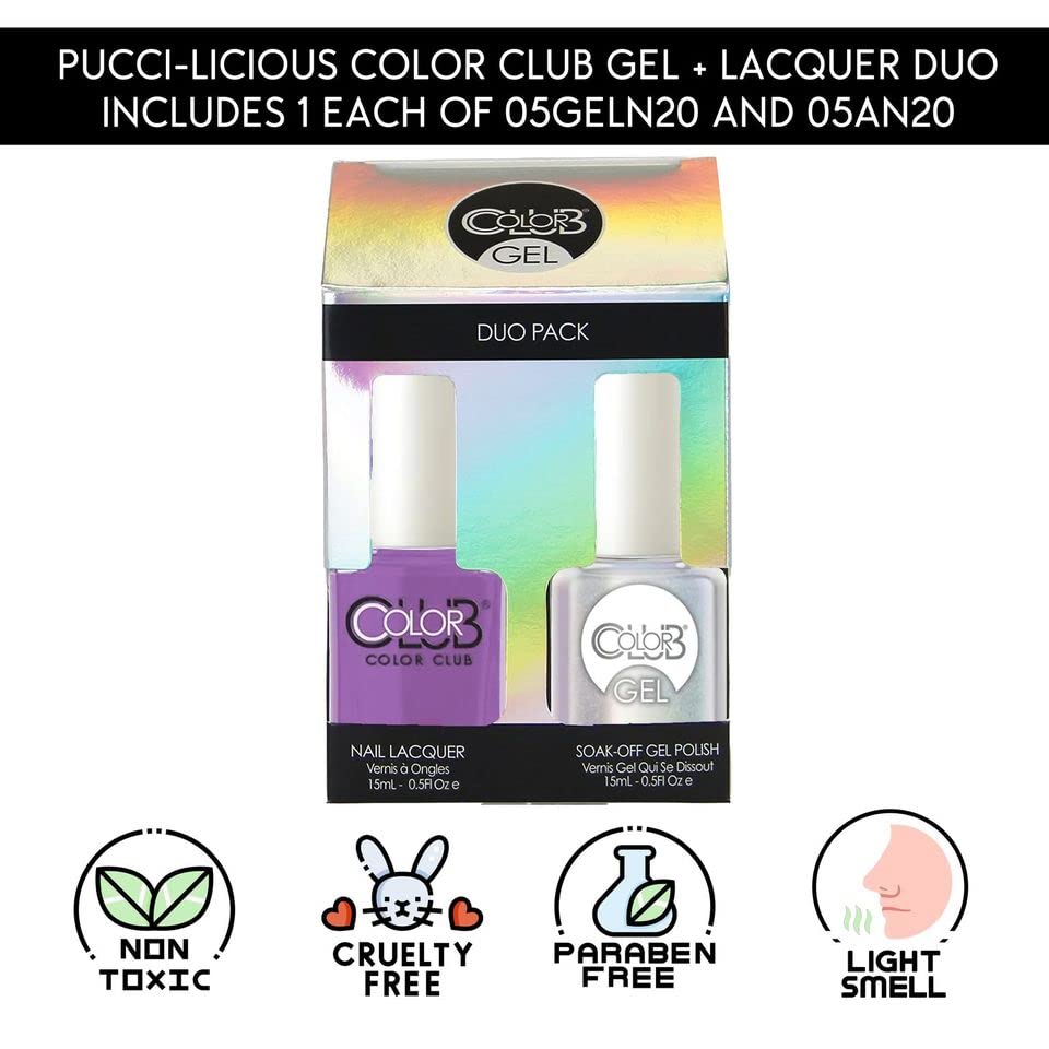 Color Club Pucci-licious Color Club Gel + Lacquer Duo Includes 1 Each Of 05geln20 and 05an20, 0.5 fluid_ounces