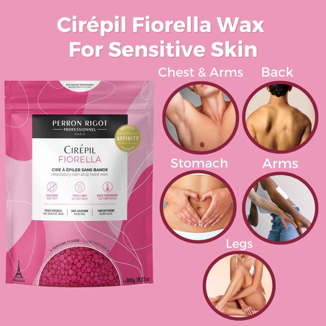 Cirepil - Fiorella - 800g / 28.22 oz Hard Wax Beads - No Strips Needed - High Performance Hard Wax - Easy to Apply - Perfect for Sensitive Areas