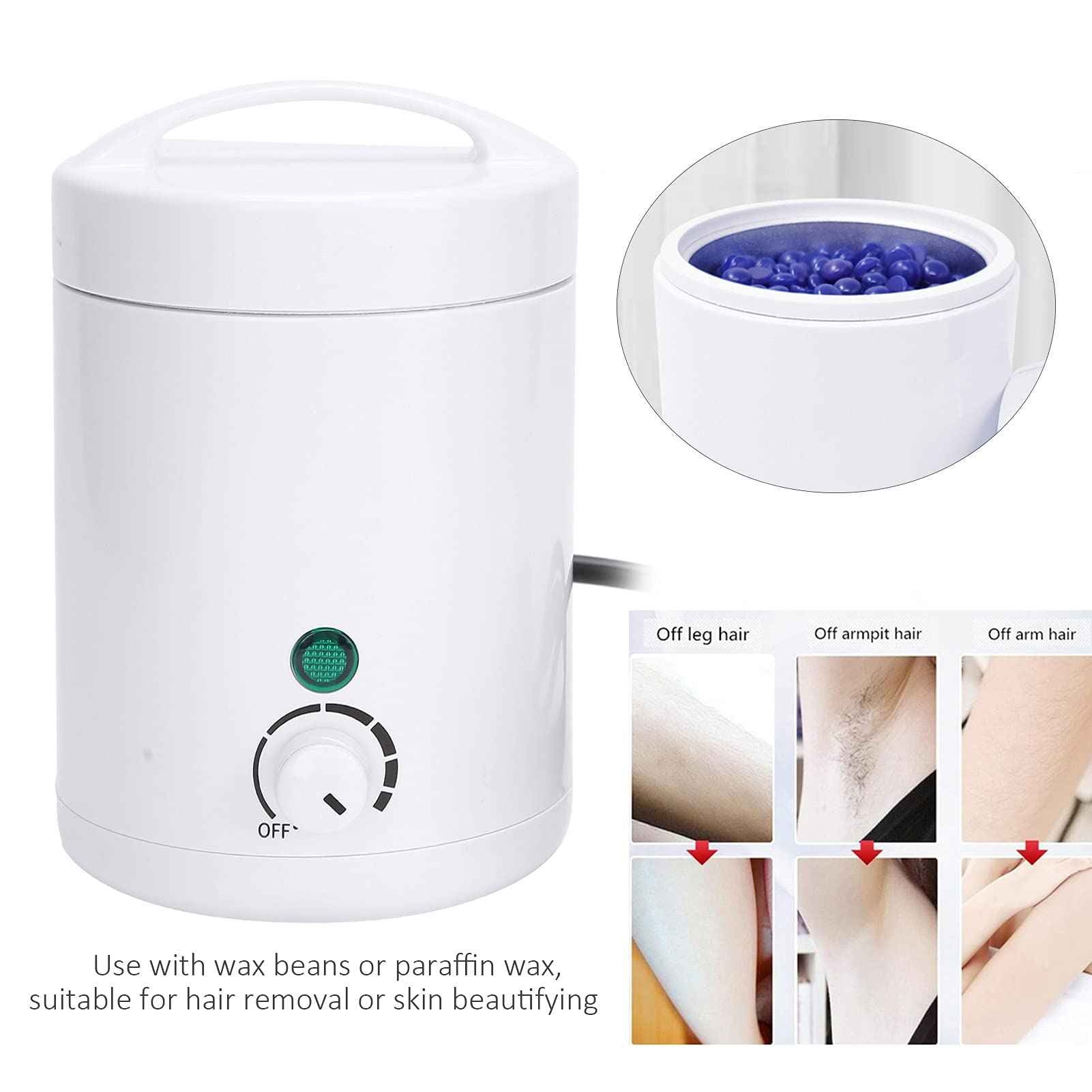 Chazcool Mini Wax Heater, Multi Purpose Wax Machine, Hair Removal Paraffin Wax Machine for Men Women, Wax Warmer