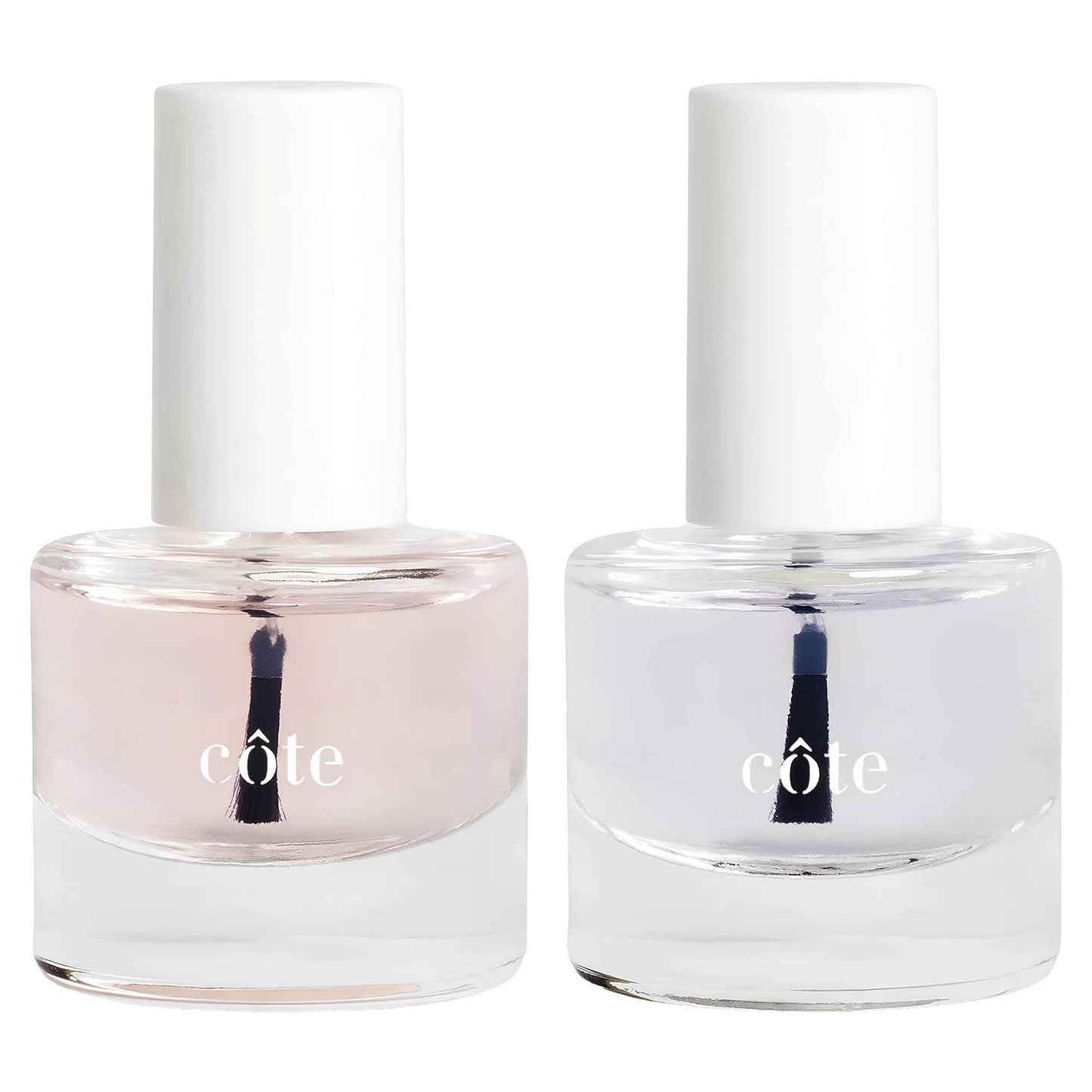 Cote Beauty Nail Strengthener Base Coat & Quick Dry Nail Polish Top Coat Bundle, Strengthens Nails, Fast-Drying Glossy Finish, Chip-Resistant, Long-Lasting, Vegan & Cruelty-Free, 0.27 fl oz Each