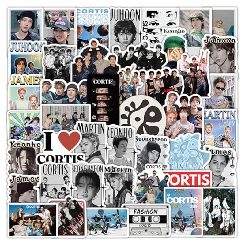 50pcs Korean Idol Waterproof Vinyl Stickers for Water Bottles & Laptops