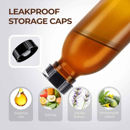 Amber Glass Soap Dispenser 4 oz, Homepicker Glass Pump Bottle with Pump for Lotion Body Oil, 125ml Hand and Dish Soap Dispensers Set with 1 Extra Pump & Labels - 2 Pack