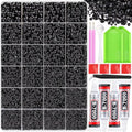 Black Rhinestones Bedazzling Kit - 35,000 Pcs with Glue & Tools, Large Pack