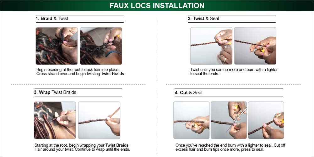 6 PACKS/LOT FreeTress Equal Synthetic Hair Braids Marley Braid (Jamaican Twist Braid) (1B)