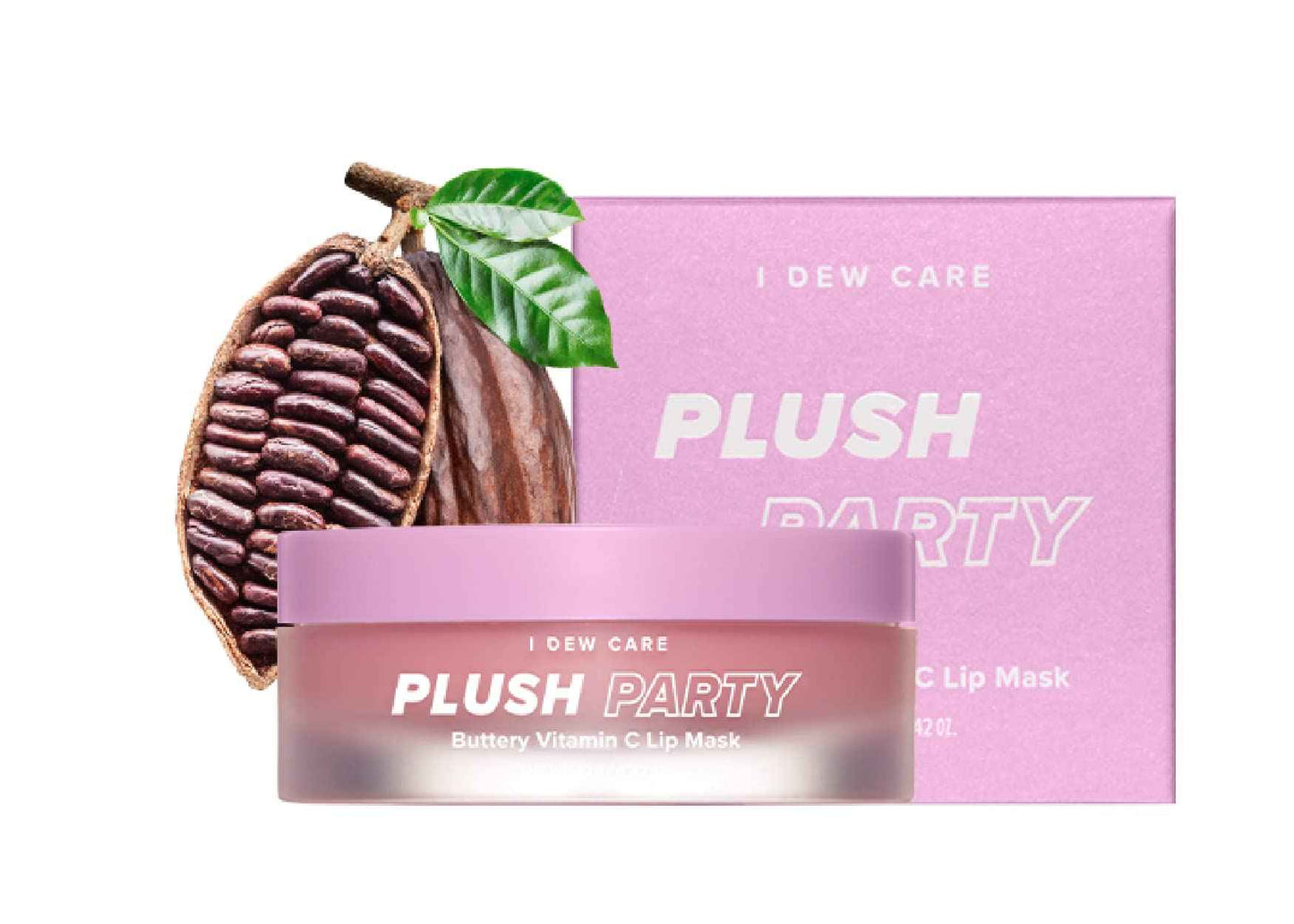 I DEW CARE Lip Scrub - Cushy Crush, 1.05 oz. + Lip Mask - Plush Party, 0.42 Oz Bundle