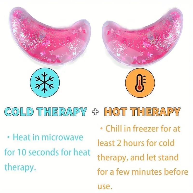 Reusable Gel Eye Patches for Puffy Eyes, Hot & Cold Therapy
