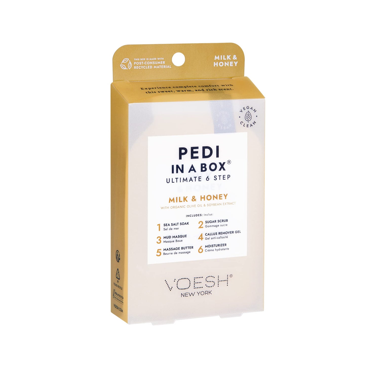 VOESH Pedi in a Box Ultimate 6 Step, Milk and Honey, Spa Pedicure, DIY Pedi, Home Pedicure Kit, Pedi in a Box, Pedicure, Foot Care, Pedi Products, Spa Care, Foot Spa