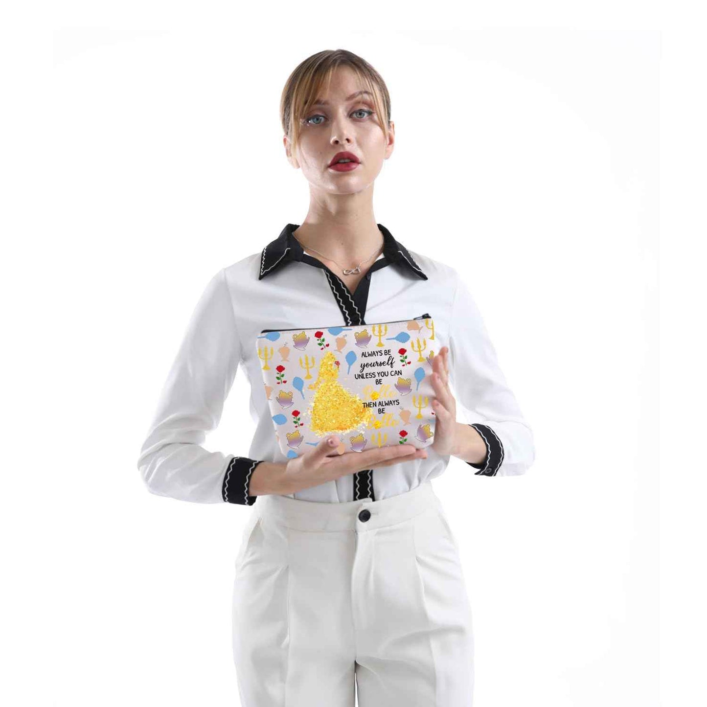 XYANFA Movie Makeup Bag Movie Fans Gift Princess Birthday Gift Fairy Tales Cosmetic Bag