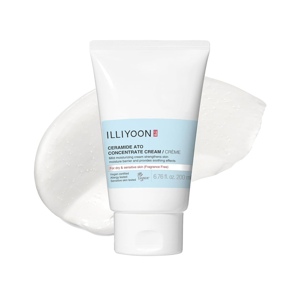 Illiyoon Ceramide Ato Concentrate Cream | Moisturizer for Dry & Sensitive Skin, 100hr Lasting Hydration, For Face & Body, Gentle for Infants, Moisture Barrier Repair, Vegan Certified, 2.53 fl.oz.