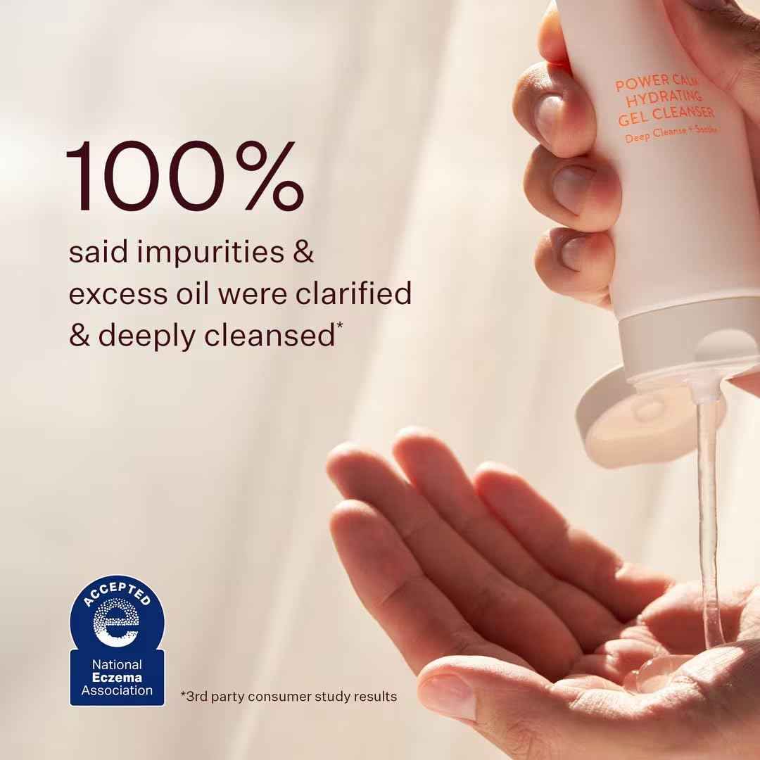 Peach & Lily - Power Calm Hydrating Gel Cleanser (3.38 oz) - Face Wash & Facial Cleanser - Light Makeup Remover - Chamomile, Cucumber Fruit & Cica - Self Care - Vegan & Cruelty Free - Korean Skincare