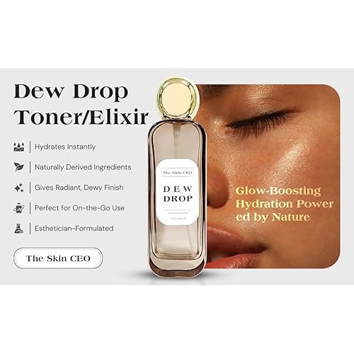 Dew Drop Hydrating Face Mist, 120ml/4oz, with Jojoba Oil and Pearl Powder.