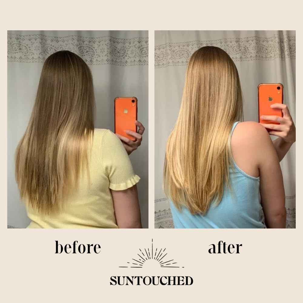 Suntouched Beach Blonde Hair Lightener - Citrus & Chamomile Highlighting Spray for Vegan Highlights, Cruelty, Paraben, Ammonia & Bleach-Free, 3.38 FL Oz