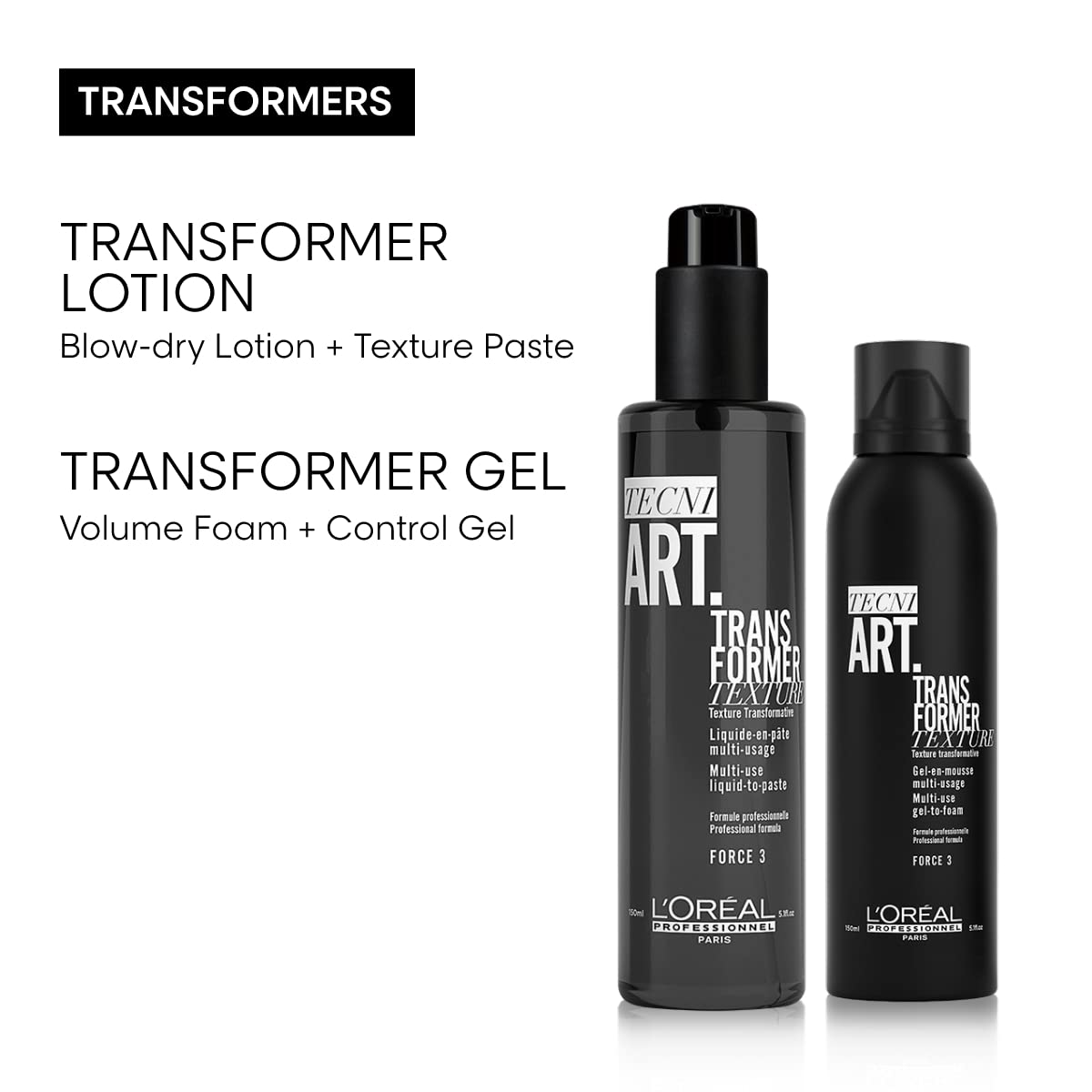 L'Oreal Professionnel Transformer Lotion| Smooths & Protects| Adds Texture and Definition| Provides Heat Protection with Medium Hold | All Hair Types