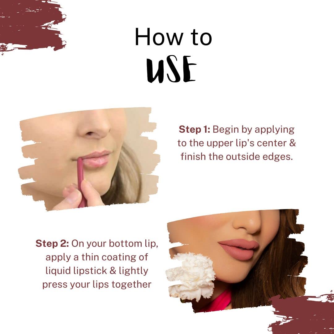 Love Earth Liquid Mousse Lipstick - Matte Finish | Lightweight, Non-Sticky, Non-Drying,Transferproof, Waterproof | Lasts Up To 12 Hours With Vitamin E And Jojoba Oil - (6 ml (Pack Of 1) Irish Coffee)