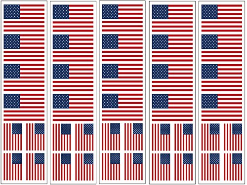 40 USA Flag Temporary Tattoos | Patriotic Party Favors