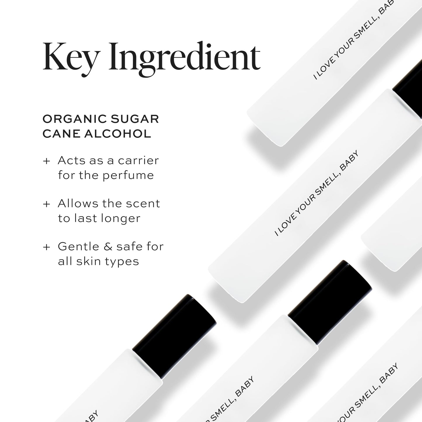 DIME Beauty Perfume I Love Your Smell, Baby, 0.34 oz / 10 ml - Sweet Floral Scent, Hypoallergenic, Clean Perfume, Eau de Toilette For Women