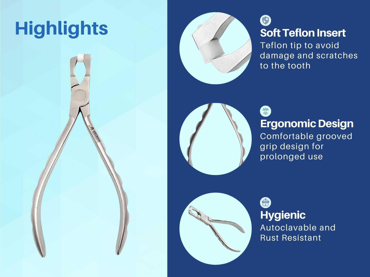 ARTMAN INSTRUMENTS Molar Band Remover Pliers – Orthodontic Braces Removal Tool – Stainless Steel, Autoclavable, Dental Braces Band Removing Pliers