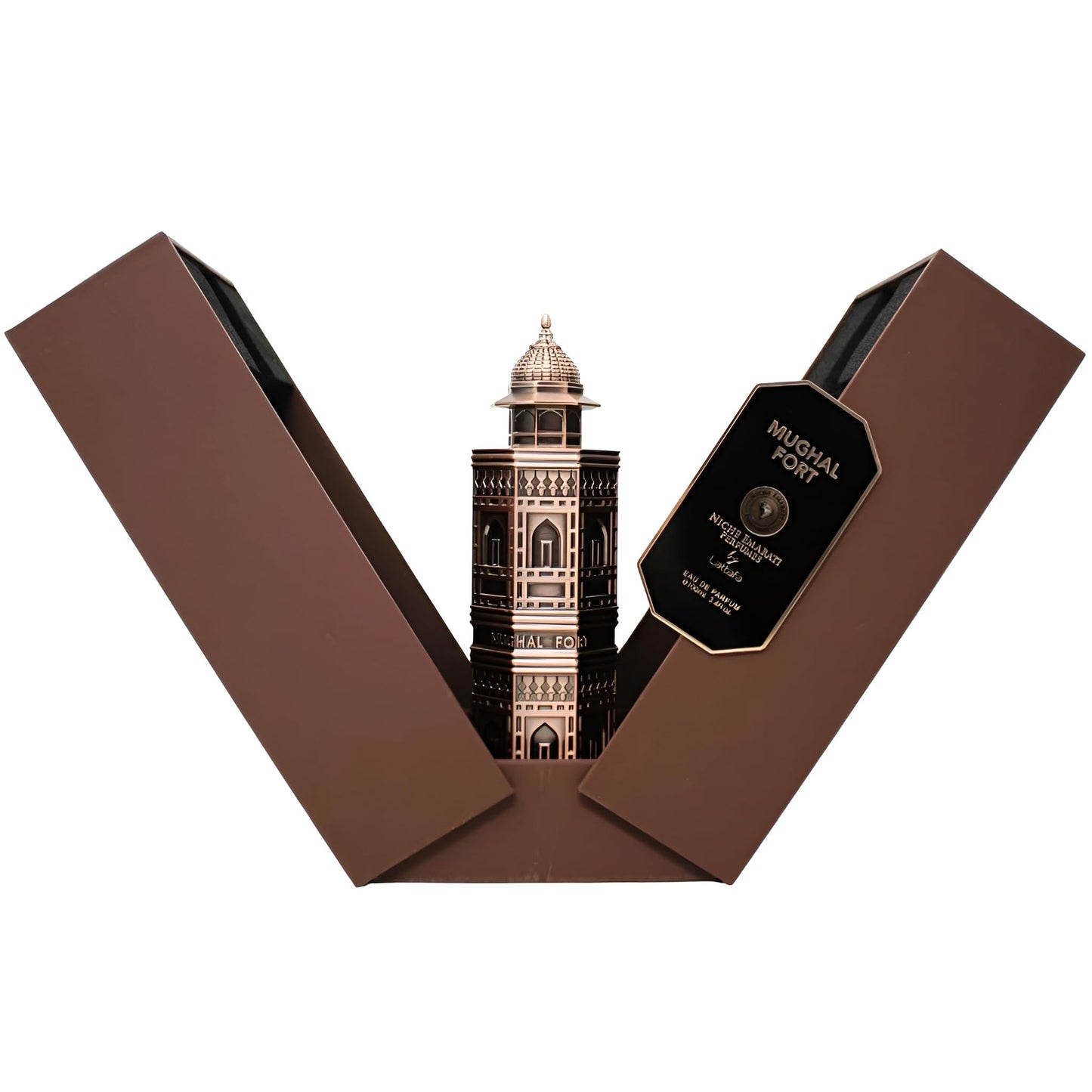 Lattafa Niche Emarati Mughal Fort – Spicy, Woody, Gourmand, Amber – Eau de Parfum for Everyone, 3.4 Ounce / 100 ml