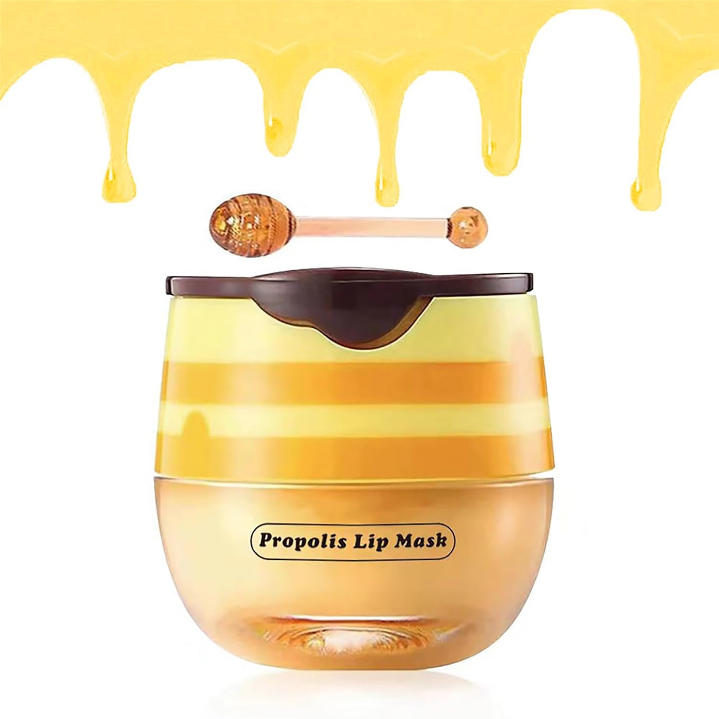 Lip Balm Honey Pot, Vitamin E Lip Masks & Moisturizing Propolis Sleeping Lip Mask (1 Pack Honey)