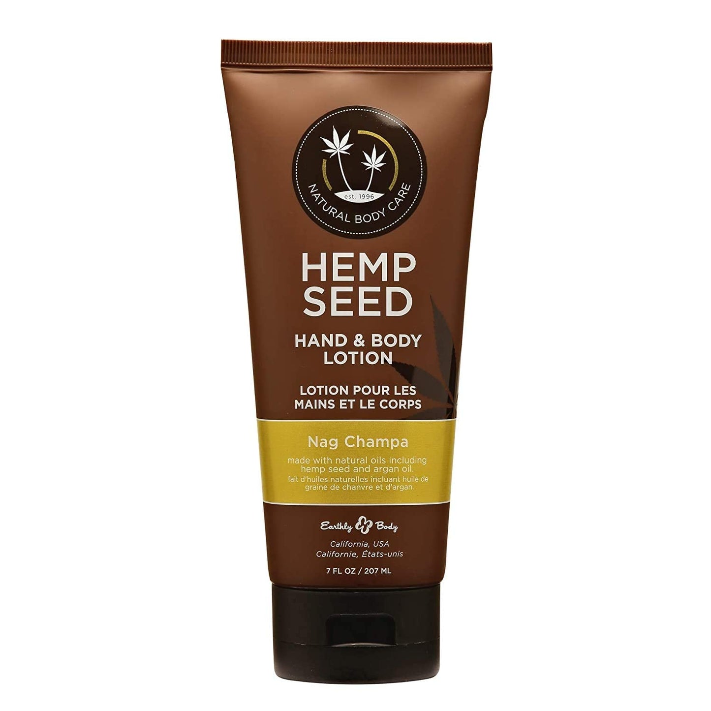 Hemp Seed Hand & Body Lotion, Nag Champa Scent - 16 oz. - Soothe Dry Skin - Argan Oil, Hemp Seed Oil - Light, Non-Greasy Formula - Vegan & Cruelty Free