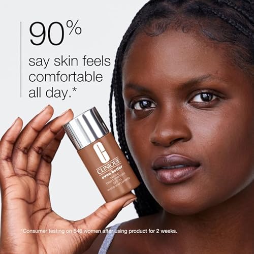 Clinique Even Better Makeup Liquid Foundation SPF 15 With Vitamin C For Dry + Oily Combination Skin Types | Medium Coverage + Natural Finish | Evens Skin Tone + Reduces Dark Spots, Cream Caramel